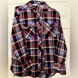 Cato oversized flannel jacket w/ pockets size XL